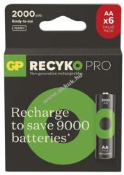 GP Batteries ReCyko Pro Ni-MH akku HR6 (AA), 2000mAh 6db/csomag - Kiárusítás
