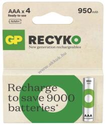 GP Batteries ReCyko Ni-MH akku HR03 (AAA) 950mAh 4db/csomag - Kiárusítás!