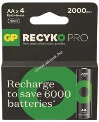 GP Batteries ReCyko Pro Ni-MH akku HR6 (AA), 2000mAh 4db/csomag - Kiárusítás
