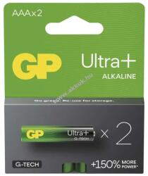 GP Batteries Ultra Plus alkáli elem, LR03, mikro, AAA 2db/csomag - Kiárusítás (B03112)
