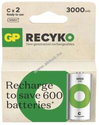 GP Batteries ReCyko Ni-MH akku HR14 bébi akku (C), 3000mAh 2db/csomag - Kiárusítás (B2533)