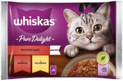Whiskas Adult saszetka 4x85g Juicy Jelly Bites nedves macskaeledel marhahússal, csirkével