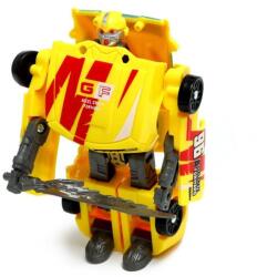 Teddies Transformer autó/robot műanyag 14cm sárga, 17x26x6cm (TD00800118)
