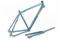 Csepel Rapid Alu 2022 gravel-túra kerékpár váz és villa szett, alumínium, matt kékesszürke, 540-es vázméret