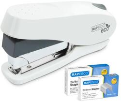 Rapesco Tűzőgép, 24/6-8, 26/6-8, 50 lap, könnyített tűzés, antibakteriális, RAPESCO " ECO Luna Less Effort", fehér 1467 (1467)