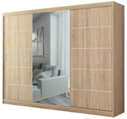 Meblohand Porto 250 cm tükrös gardróbszekrény - sprintbutor