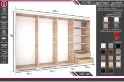 Divian Bond m. fényű 318 cm 2 tükörrel - sprintbutor