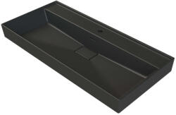 CeraStyle SHARP Mosdókagyló - Porcelán - 100x48cm - Matt Fekete (VB012A32U05)