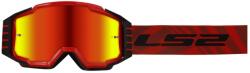 LS2 Charger PRO motokrossz szemüveg piros irídium plexivel