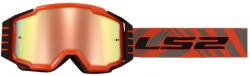 LS2 Charger PRO H-V motocross szemüveg narancssárga irídium plexivel