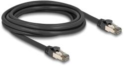 Delock U/FTP CAT6A Patch Kábel - 3 m, Fekete
