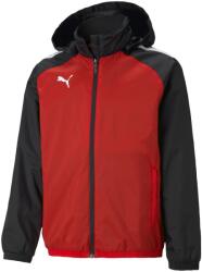 PUMA Gyerek sportdzseki Puma JR TEAMLIGA ALL WEATHER JACKET piros 657246-01 - 152 cm