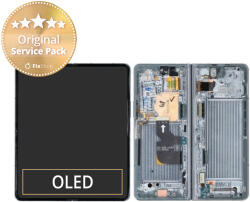 Samsung Galaxy Z Fold 4 F936B - LCD Kijelző + Érintőüveg + Keret (Graygreen) - GH82-29461B, GH82-29462B Genuine Service Pack, Graygreen