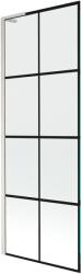 Mexen Next L, 1 szárnyú kádparaván 70 x 150 cm, 6mm átlátszó üveg-fekete mintás, 6mm átlátszó üveg, csiszolt acél profil, 895-070-000-03-77-97 (895-070-000-03-77-97)