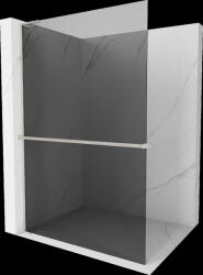 Mexen Kioto+ L, Walk-In zuhany paraván polccal és akasztóval 100 x 200 cm, 8mm szürke üveg, csiszolt acél profil, 800-100-123-97-40 (800-100-123-97-40)