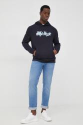 Tommy Hilfiger pamut melegítőfelső sötétkék, férfi, nyomott mintás - sötétkék L - answear - 60 990 Ft