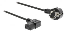 Nedis Hálózati Tápkábel 90 fokos csatlakozókkal - C13 - 3x 0.75 mm2 - 2m (CEGL10020BK20)