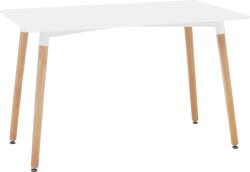 TEMPO KONDELA Étkezőasztal, fehér/bükk, 120x80 cm, DIDIER 5 NEW