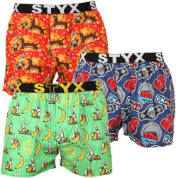 Styx 3PACK Boxeri largi bărbați Styx art elastic sport multicolor (3B13946) M (173736)