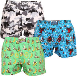 Styx 3PACK Boxeri largi bărbați Styx art elastic clasic multicolor (3A13917) M (172927)