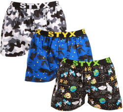 Styx 3PACK Boxeri largi bărbați Styx art elastic sport multicolor (3B14789) L (178836)
