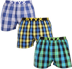Styx 3PACK Boxeri largi bărbați Styx elastic sport multicolor (3B103840) S (179168)