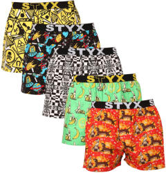 Styx 5PACK Boxeri largi bărbați Styx art elastic sport multicolor (5B1309514) S (174732)