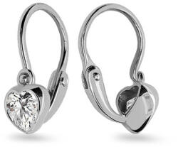 Heratis Forever Baba fehérarany fülbevaló Szív cirkóniákkal 2 IZ18009AHR