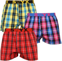 Styx 3PACK Boxeri largi bărbați Styx elastic sport multicolor (B9313233) M (172071)