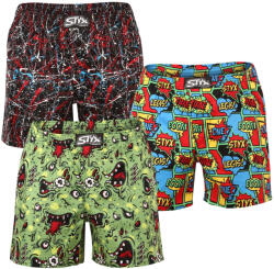 Styx 3PACK Boxeri largi bărbați Styx premium art elastic clasic (3AP95513) M (173254)