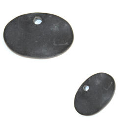  Pandantiv din Jais Natural Mat Oval 58-60 x 38-41 x 9-11 mm - 1 Buc