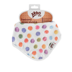 Xkko Bambusz-pamut előke - Polka Dots (BMBBND058)