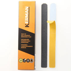 Kerman Cserélhető lap egyenes körömreszelőhöz, 14*135 mm, fekete, 150 grit/durva (KERMAN) - 50 db (25-06-008)