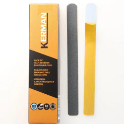 Kerman Cserélhető lap S körömreszelőhöz, 14*135 mm, fekete, 180 grit/közepes (KERMAN) - 50 db (25-06-007)