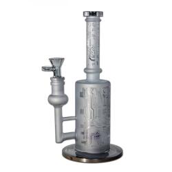 Blaze Glass Blaze Bong din sticla PCB Sandblasted Percolator 25.5cm