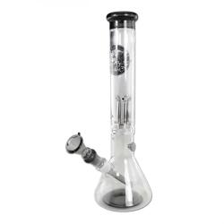 Black Leaf Bong din sticla Metal Wave Piston 39cm