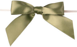 Valex Decor Szatén szalag masni, kb. 9 x 7cm, burkolt rögzítő dróttal a hátulján, 10db. - Mohazöld (SRB-78)