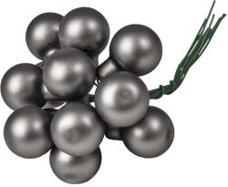 Valex Decor Üveggömb pick, matt szürke, 2cm-es, 12 db-os köteg (GP-M09)