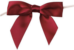 Valex Decor Szatén szalag masni, kb. 9 x 7cm, burkolt rögzítő dróttal a hátulján, 10db. - Bordó (SRB-91)