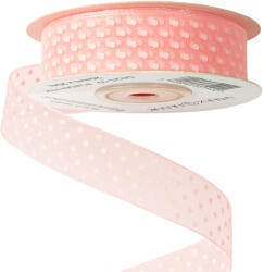 Valex Decor Pöttyös organza szalag 20mm x 20m - Púder rózsaszín (DR25-19)