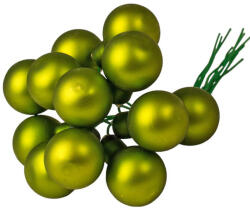 Valex Decor Üveggömb pick, matt zöld, 2cm-es, 12 db-os köteg (GP-M88)