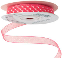 Valex Decor Pöttyös organza szalag 10mm x 20m - Ciklámen (DR10-25)