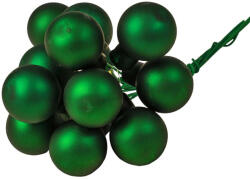 Valex Decor Üveggömb pick, matt sötétzöld, 2cm-es, 12 db-os köteg (GP-M58)