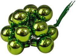 Valex Decor Üveggömb pick, fényes zöld, 2cm-es, 12 db-os köteg (GP-S88)