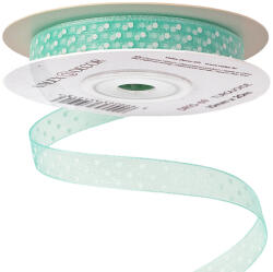 Valex Decor Pöttyös organza szalag 10mm x 20m - Türkiz (DR10-69)