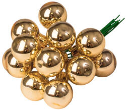 Valex Decor Üveggömb pick, fényes arany, 2cm-es, 12 db-os köteg (GP-S12)