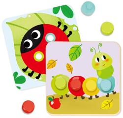 Tooky Toy Дървена бебешка мозайка Tooky Toy - Цветове в градината (TF783)