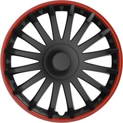 Cridem Set capace roti auto Cridem Crystal RO 4buc - Negru/Rosu - 15