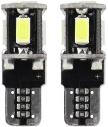 AMiO Bec Led 5SMD 5730 12V Pozitie W5W T10 Canbus 2buc - Alb