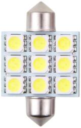 4Cars Bec led - 9SMD 12V sofit T11x36mm soclu SV85-8 2buc - Alb